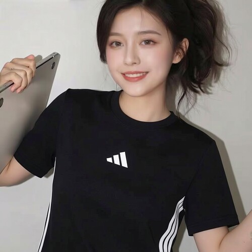 阿迪达斯女装跑步短袖T恤26夏新款运动服健身透气修身半袖JC8326