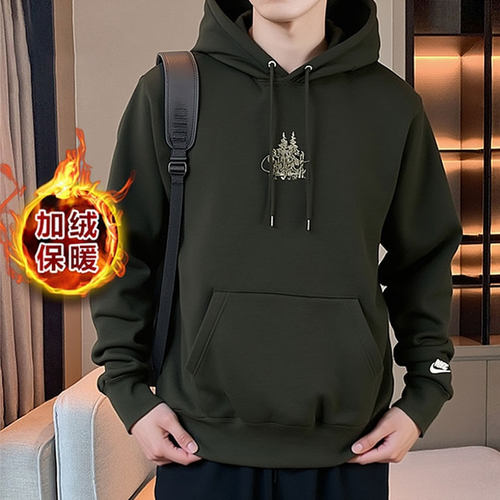 NIKE耐克男装加绒连帽卫衣25新款运动服长袖保暖套头衫HV1217-355