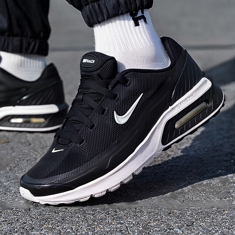 NIKE耐克黑色男鞋秋冬新款AIR MAX气垫鞋运动鞋轻便减震跑步鞋