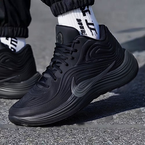 Nike耐克正品黑色气垫篮球鞋男鞋2025冬季新款实战运动鞋舒适缓震