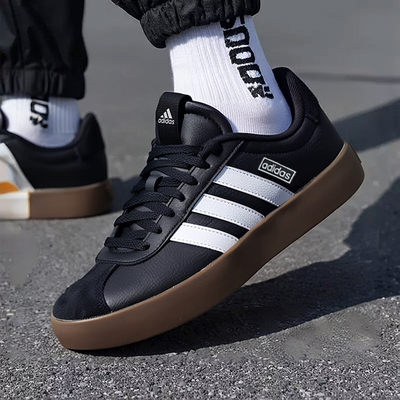 阿迪达斯男鞋新款VL COURT复古T头鞋德训鞋运动休闲板鞋 ID6286