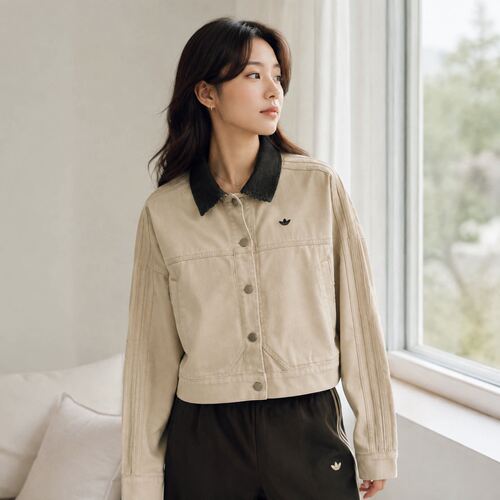 adidas阿迪达斯三叶草女装短款梭织夹克外套2026新款运动服KE1069