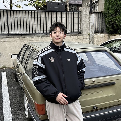 阿迪达斯三叶草男装双面穿棉服2025冬季新款运动服保暖棉袄KC0093