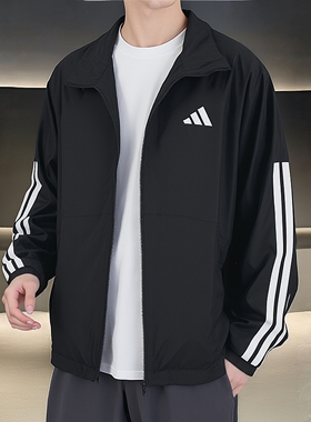 阿迪达斯男子梭织连帽夹克CLIMAPROOF防风保暖运动服外套JM1056