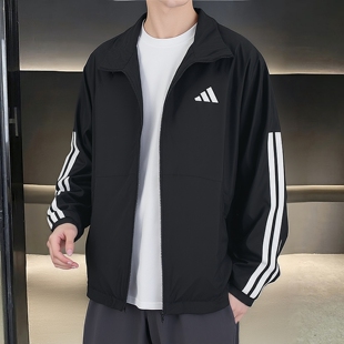 阿迪达斯男子梭织连帽夹克CLIMAPROOF防风保暖运动服外套JM1056