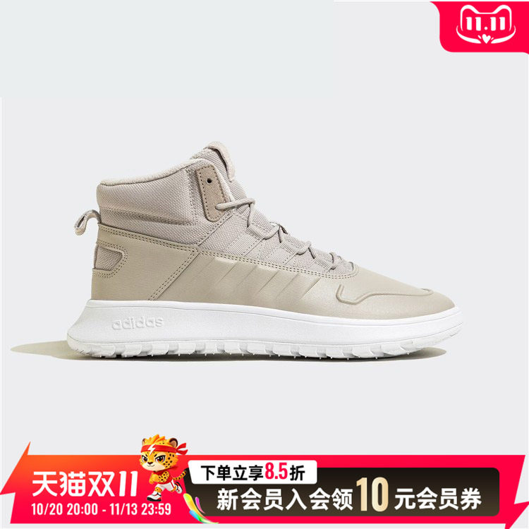 阿迪达斯 adidas高帮板鞋男鞋女鞋 冬季新款加绒保暖运动鞋缓震耐