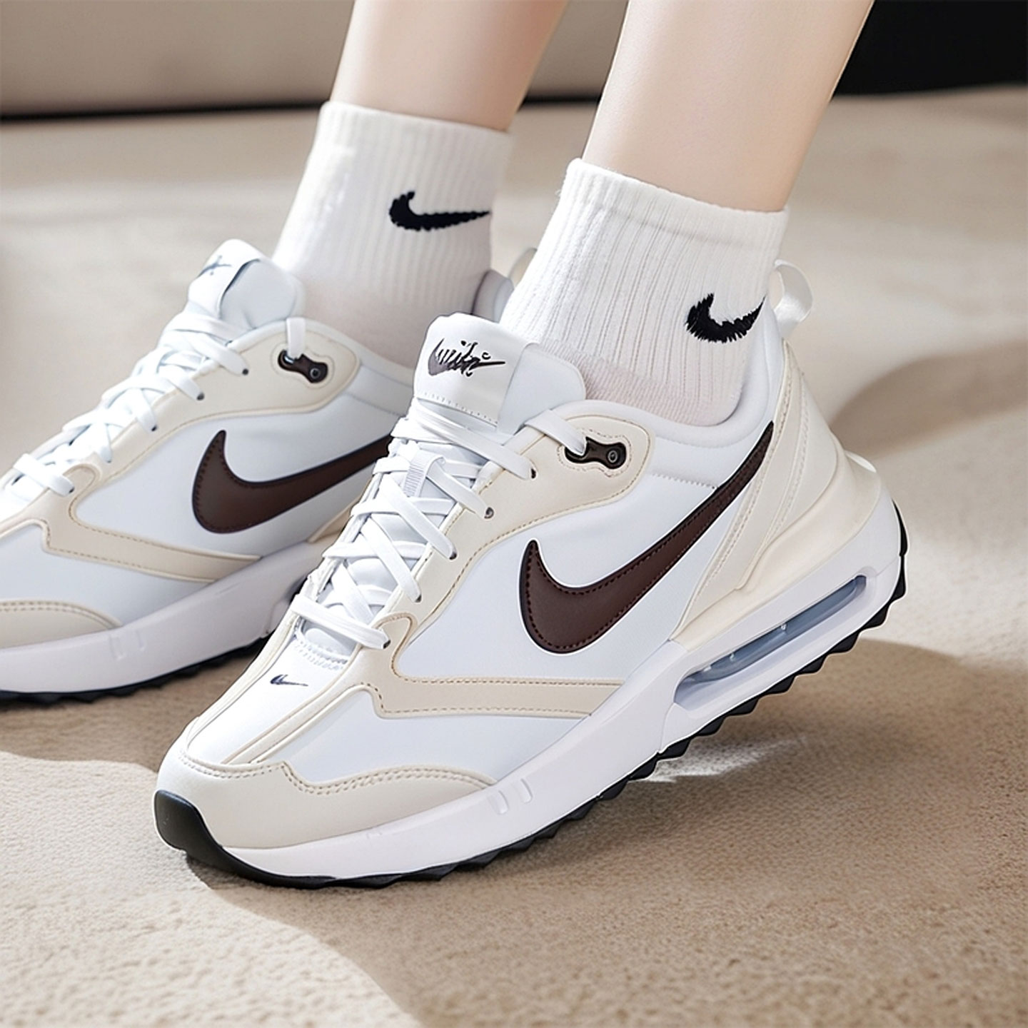 NIKE耐克女鞋厚底休闲鞋2025新款运动鞋MAXAIR气垫缓震低帮DC4068