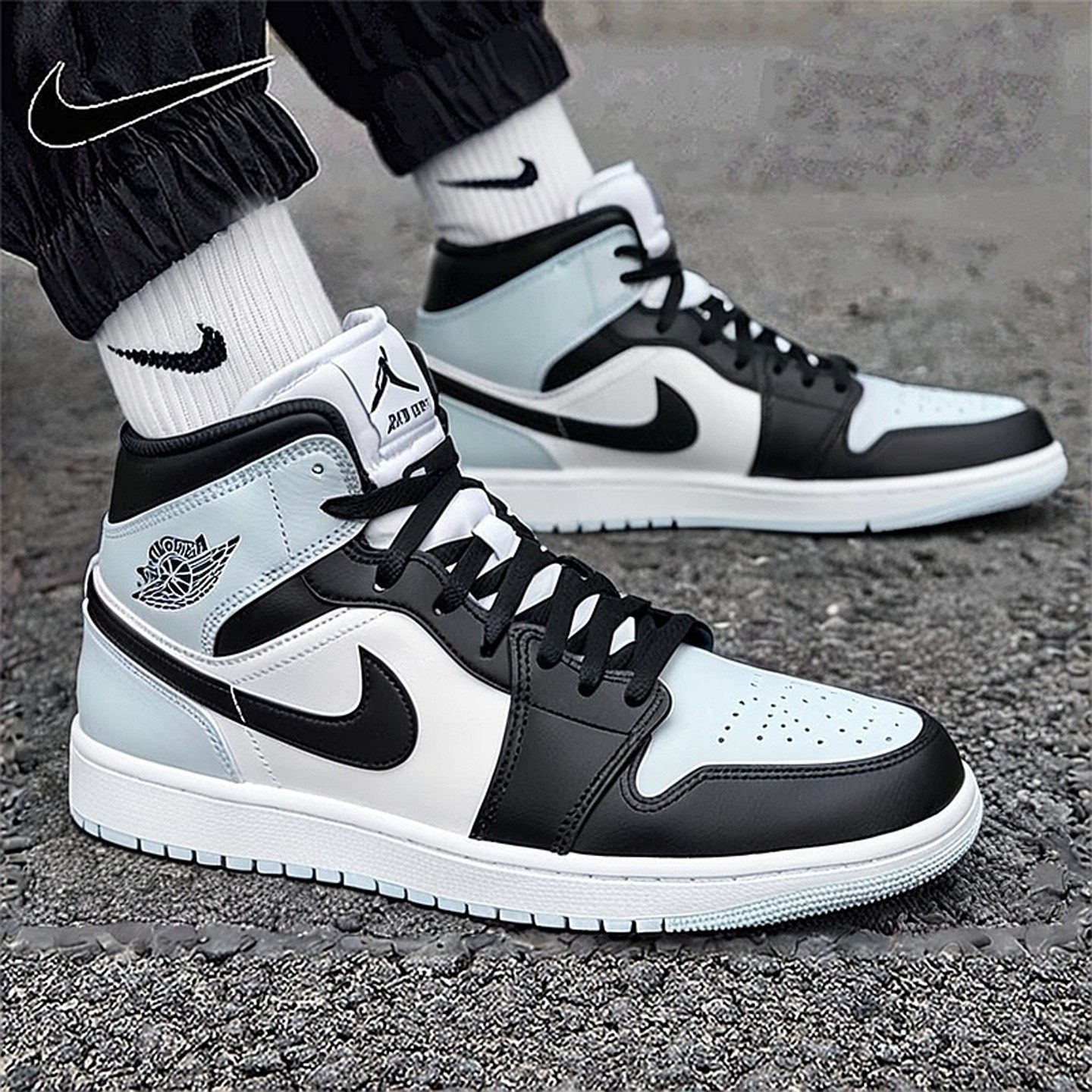 NIKE耐克男鞋高帮篮球鞋AIR JORDAN 1 MID运动训练鞋DQ8426-002,运动鞋new,运动休闲鞋,淘宝优惠券,粉丝福利购,淘宝优惠卷