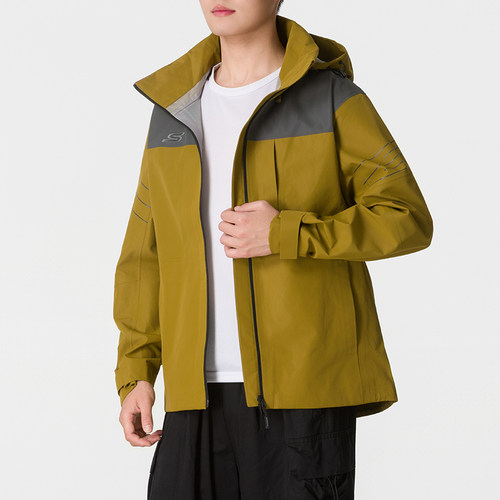 Skechers斯凯奇梭织连帽夹克外套秋跑步健身运动服P423M032-03B5