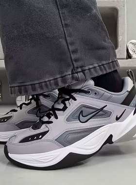 耐克NIKE男鞋厚底老爹鞋灰色运动鞋M2K TEKNO复古低帮减震AV4789