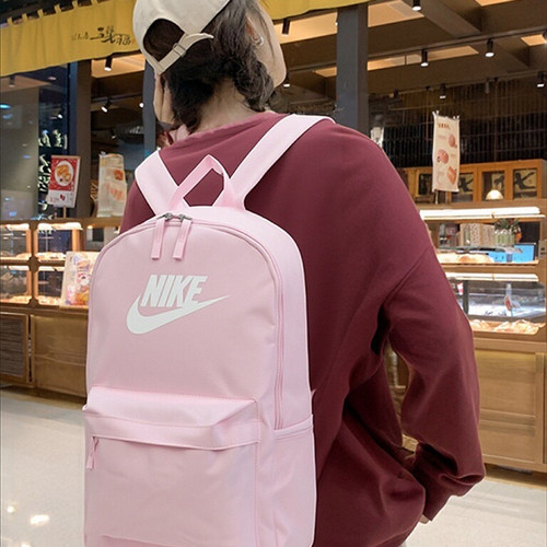 耐克双肩包粉色背包2025新款运动男女户外旅游学生书包DC4244-664
