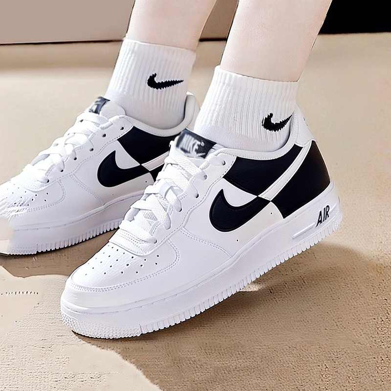 NIKE耐克女鞋白色厚底休闲鞋25冬季新款透气运动鞋板鞋HF9096-100