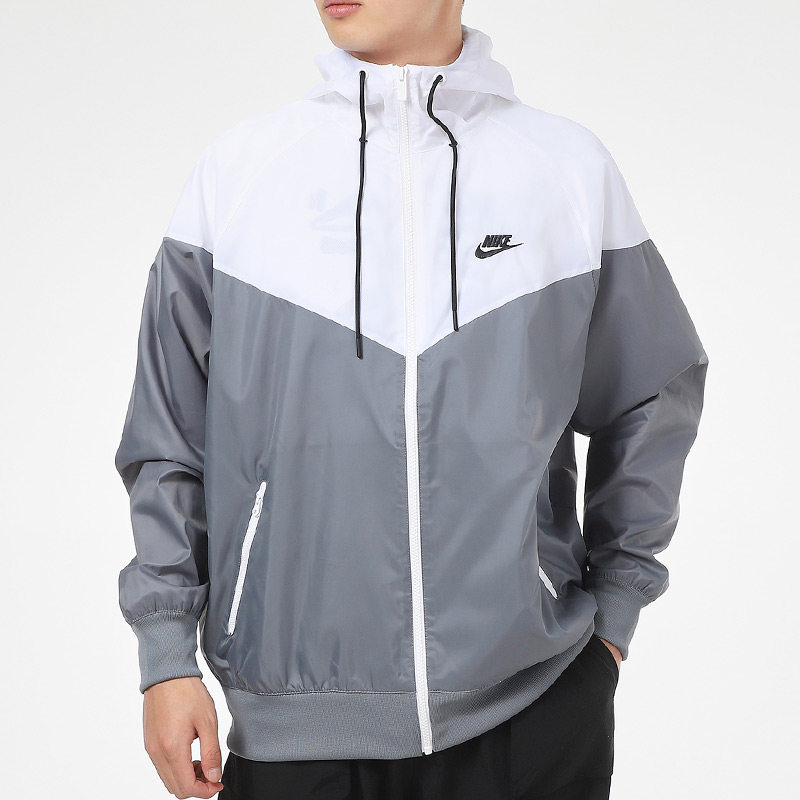 耐克NIKE外套男装连帽跑步夹克春秋运动服休闲撞色上衣DA0002-084