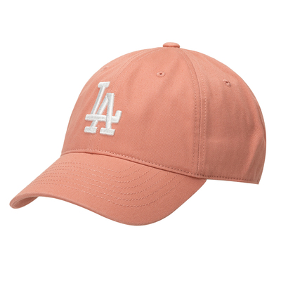 MLB情侣鸭舌帽麻珊瑚色棒球帽新款时尚简约休闲帽子3ACP6601N