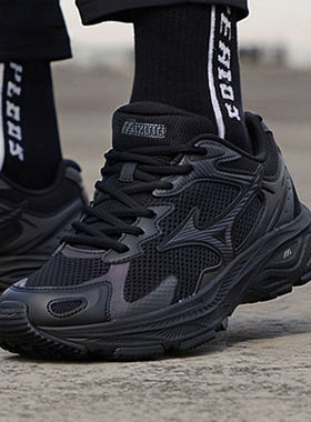 美津浓男女健身训练鞋RACERS黑武士网面跑步鞋运动鞋D1GH2235-01