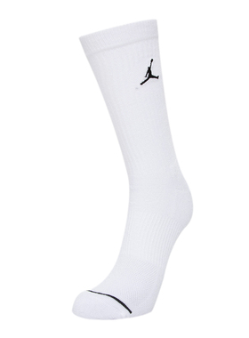 NIKE耐克Jordan运动袜男女通用中筒透气白色简约跑步针织袜DX9632