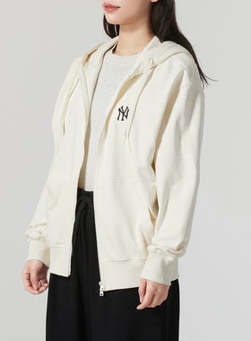 MLB2025新款男女同款针织连帽夹克情侣运动休闲外套3ATRB0151