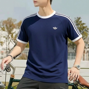 Adidas/阿迪达斯三叶草26夏季男装纯棉运动短袖圆领T恤半袖HZ9634