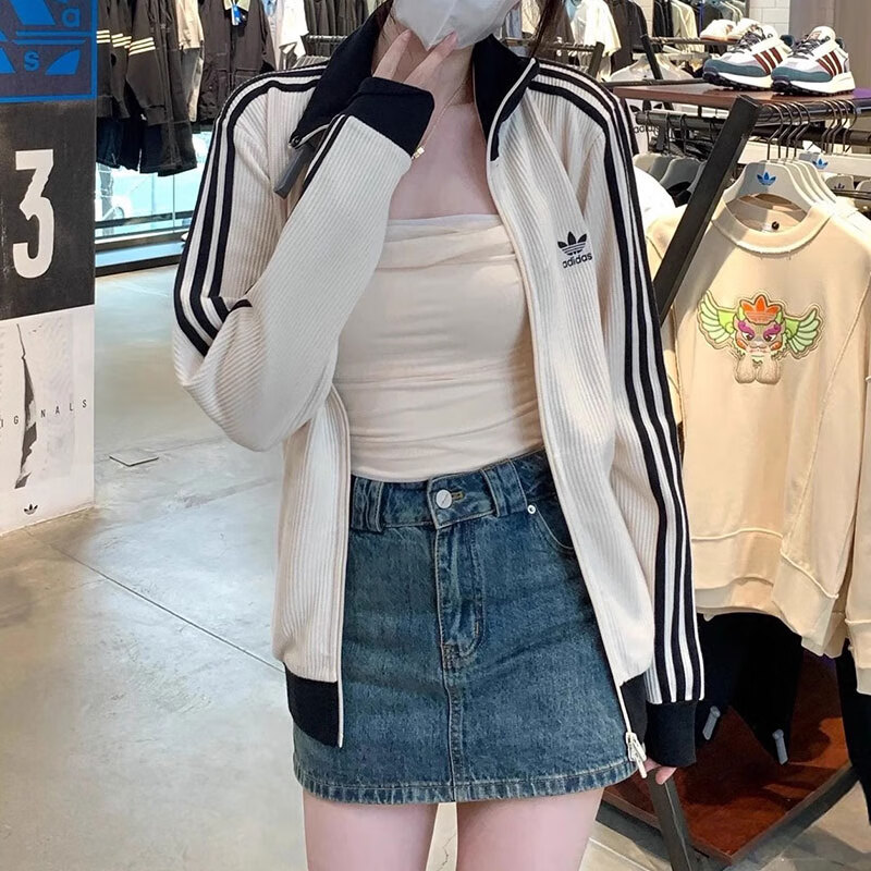 阿迪达斯三叶草外套男女装26夏装新款运动服立领休闲夹克 JW0109