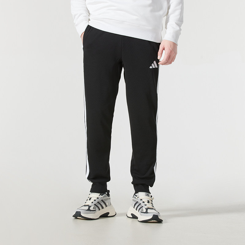阿迪达斯男裤休闲裤2025冬季新款运动裤跑步户外束脚长裤男JD1881