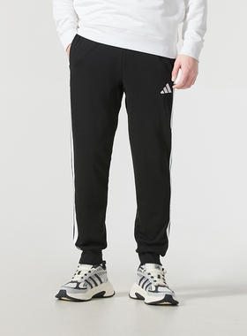 阿迪达斯男裤休闲裤2025冬季新款运动裤跑步户外束脚长裤男JD1881