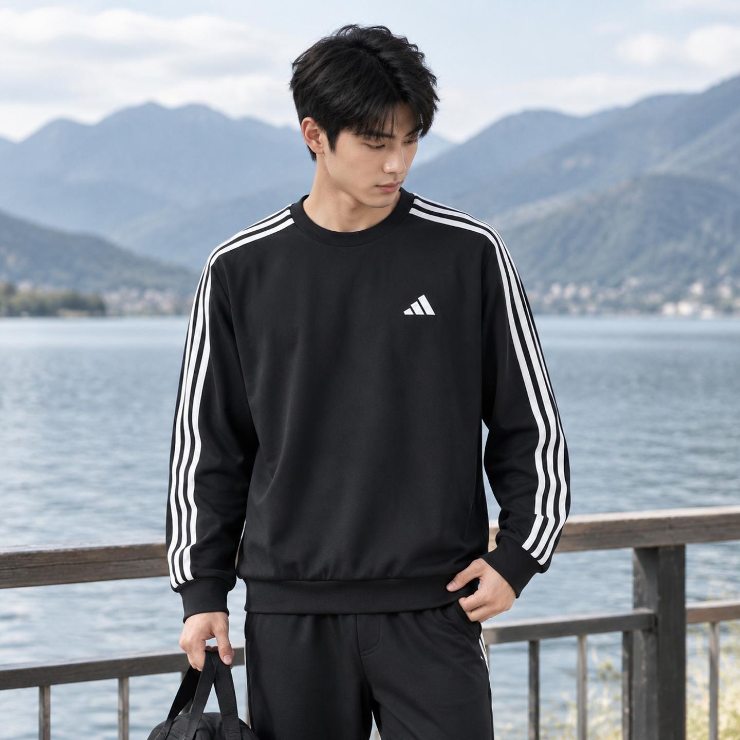 Adidas阿迪达斯男装卫衣套头衫2026秋季新款休闲上衣运动服KX0498