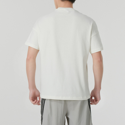 Adidas阿迪达斯短袖男装新款白色纯运动服圆领短袖T恤JY8566翻领