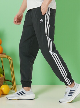 Adidas阿迪达斯三叶草长裤男束脚运动裤秋新款宽松休闲裤女IT2501