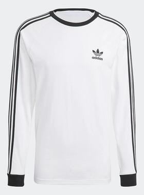 adidas阿迪达斯三叶草男装白色长袖T恤25春新款运动服休闲IA4879