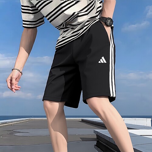 adidas男子M 3S FT SHO休闲短裤26秋季跑步运动裤JE6414