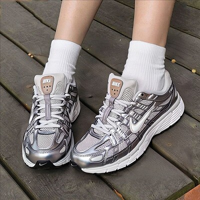 耐克NIKE女鞋2026春季新款运动鞋P-6000复古老爹鞋缓震IO3496-001