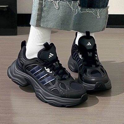 阿迪达斯男女鞋XLG FIN PULSE运动鞋黑色厚底老爹鞋跑步鞋KJ9520