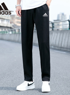 阿迪达斯裤子男裤2025冬季新款运动裤官方旗舰直筒卫裤长裤IC9409