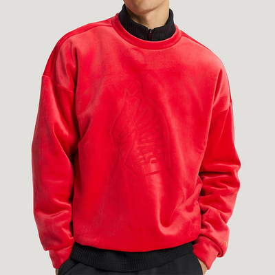 adidas阿迪达斯男装红色圆领卫衣2026春季新年款运动套头衫KE4069