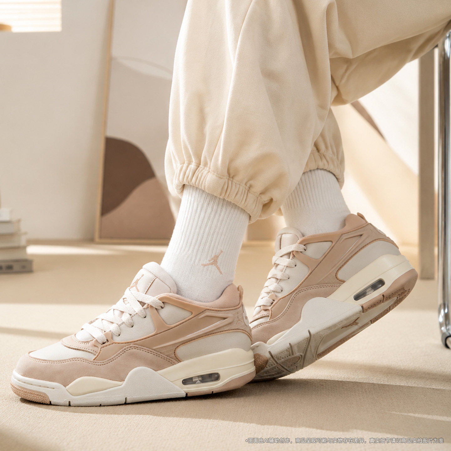 Nike/耐克正品JORDAN女士耐磨气垫拼接运动低帮篮球鞋 FQ7940-202图片