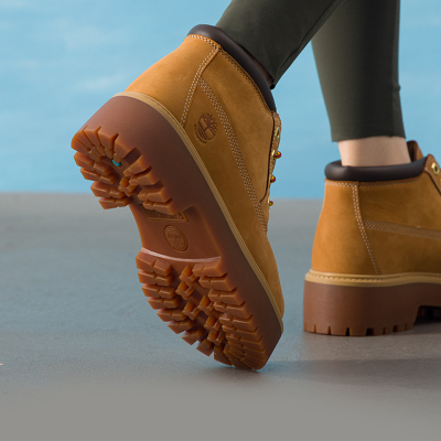 添柏岚女鞋秋冬新款户外舒适登山靴耐磨中帮靴时尚休闲厚底马丁