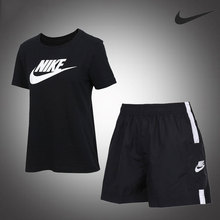 Nike耐克短袖短裤两件套女装2025夏季新款运动套装休闲服T恤短裤