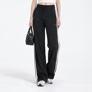 阿迪达斯adidas针织长裤女 2026夏夏新款运动健身跑步休闲直筒裤