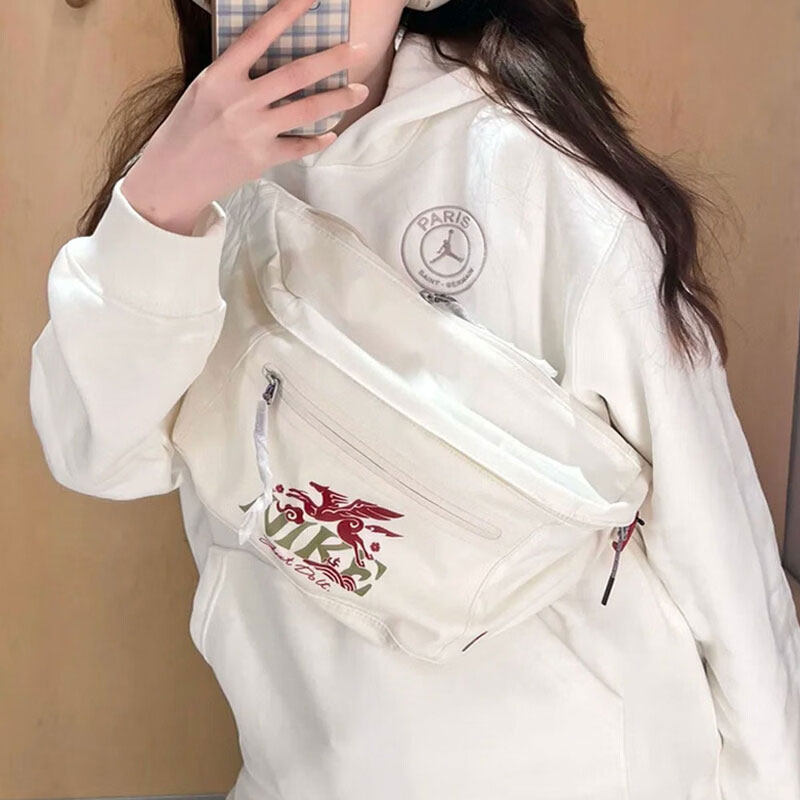 NIKE耐克男女腰包白色单肩包26春马年新款斜挎包旅游休闲包IQ0978图片