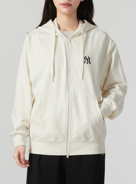 MLB 2025新款针织夹克连帽运动服外套情侣休闲男装女装3ATRB0151