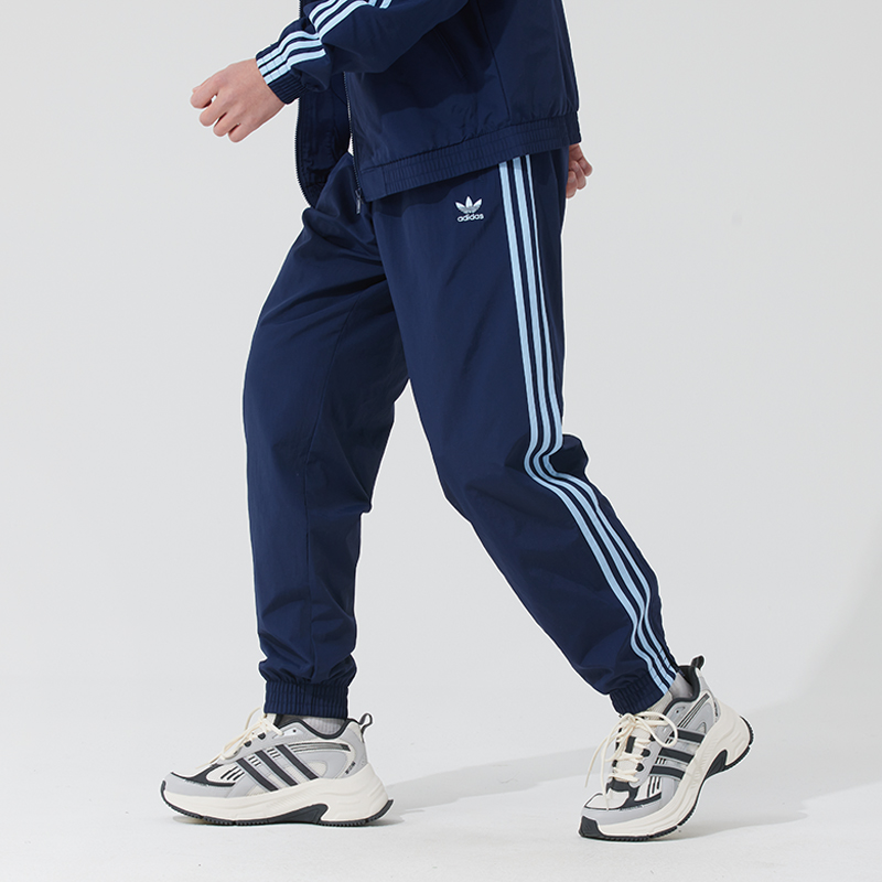 阿迪达斯三叶草梭织裤子男新款运动休闲裤卫裤收口长裤【JP1249】