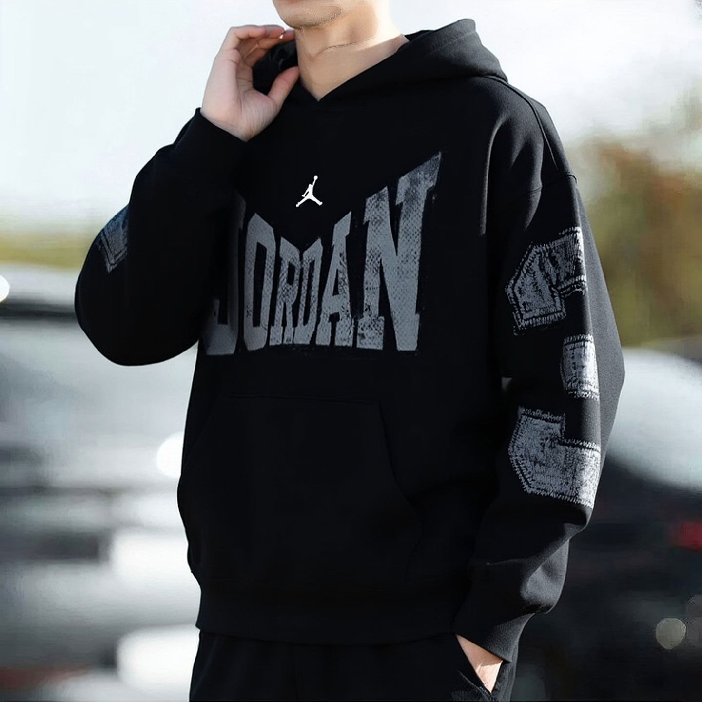 NIKE耐克连帽卫衣男装长袖套头衫2025新款冬季JORDAN运动衫HV0094