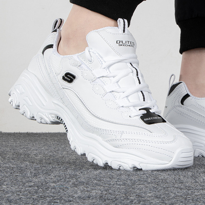 斯凯奇小白鞋男鞋2026年新款缓震舒适运动休闲鞋老爹鞋 52676-WBK
