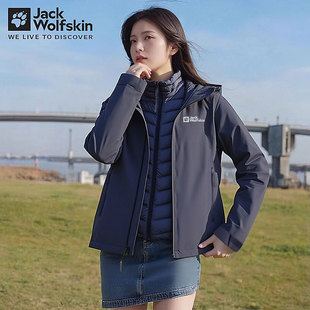 JackWolfskin狼爪新款 防水登山三合一冲锋衣女5120253 DELHI收腰款