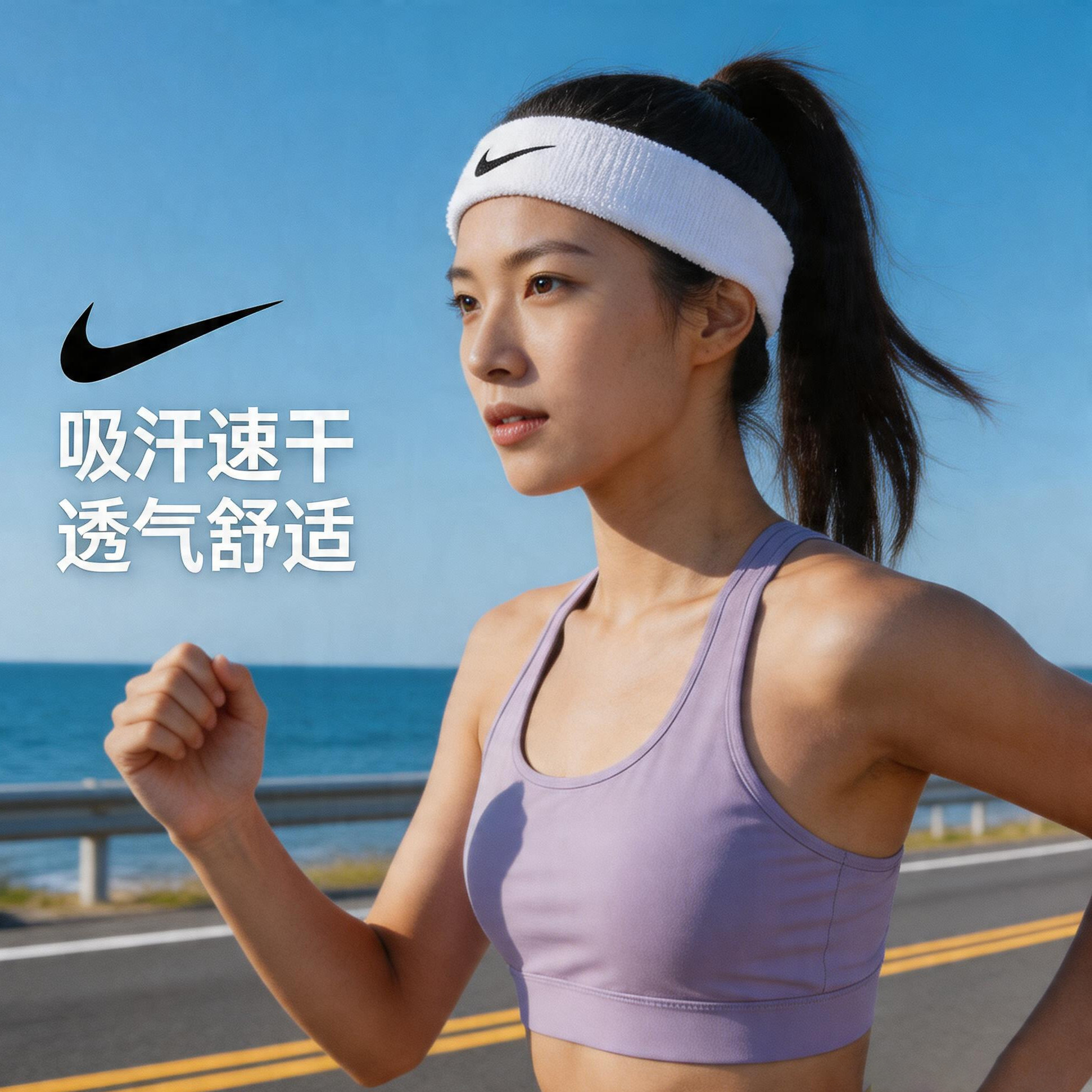 NIKE耐克运动头带男女士新款白发带吸汗快干透气健身训练护具配件