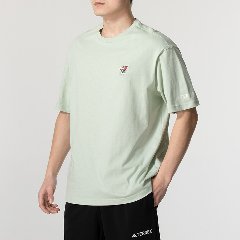 adidas阿迪达斯户外短袖t恤男装24春夏新款运动服terrex is0303