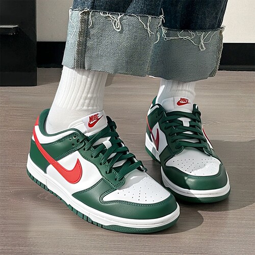 NIKE耐克女鞋休闲鞋板鞋26新款DUNK LOW BG运动鞋绿色IO7453-323