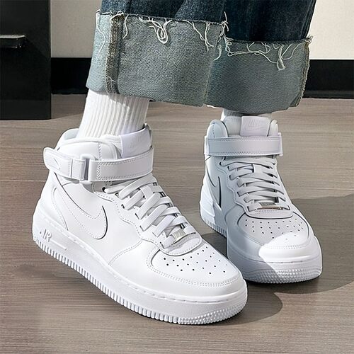 NIKE耐克空军一号运动鞋女鞋白色厚底休闲鞋中帮板鞋FN1193-111