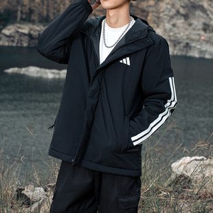 Adidas阿迪达斯棉服男2025秋冬款运动休闲服保暖棉衣外套JY8303