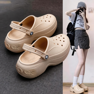 男女外穿休闲鞋 透气沙滩凉拖鞋 210062 夏季 crocs卡骆驰卡其洞洞鞋